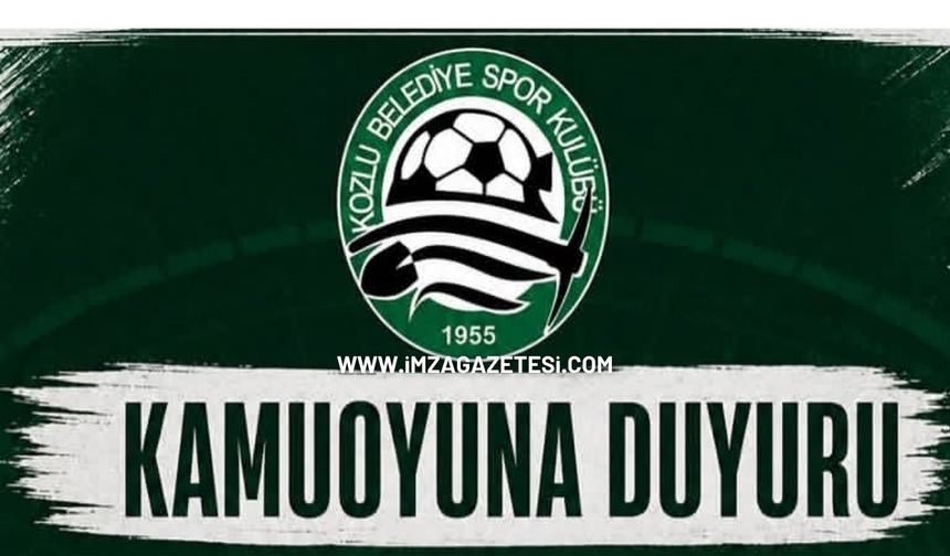 Kozlu Belediyespor’dan Transfer Açıklaması: Şeffaf ve İlkeli Duruşumuzdan Taviz Vermeyiz