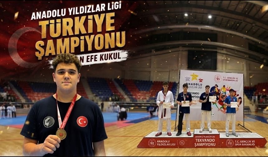 Taekwondoda Zirvenin Yeni Sahibi: Numan Efe Kukul Türkiye Şampiyonu!