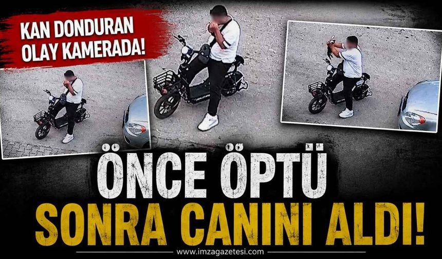 Kan Donduran Olay Kamerada! Önce Öptü Sonra Canını Aldı!