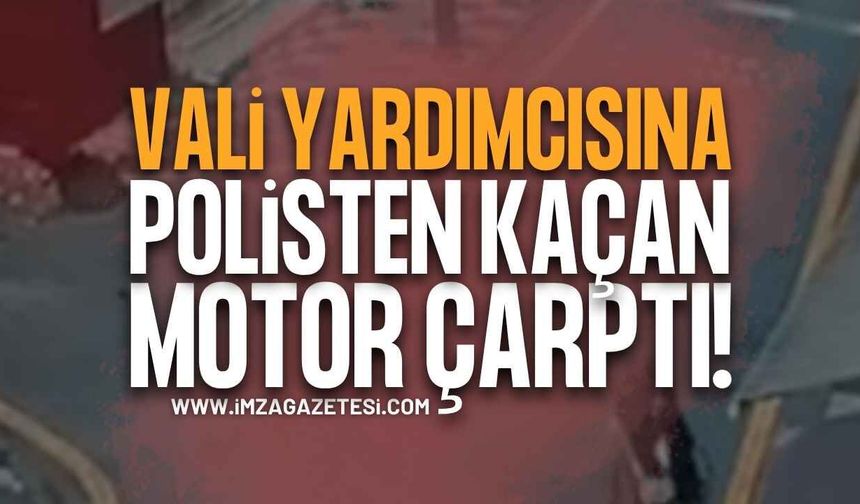 Polisten Kaçan Motosikletli Vali Yardımcısına Çarptı!