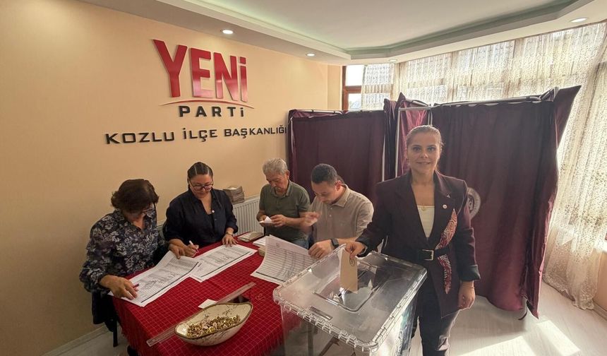 Yeni Parti Kozlu İlçe Teşkilatında Demokrasi Şöleni: Merve Arslan Tek Aday Olarak Sandığa Gitti