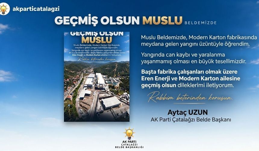 Başkan Uzun’dan Birlik ve Geçmiş Olsun Mesajı