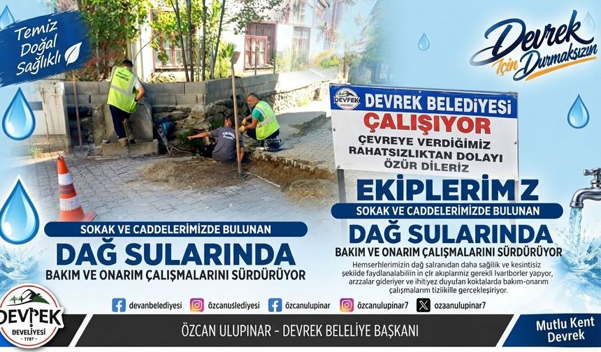 Dağ Suyu Çeşmeleri Bakımda!