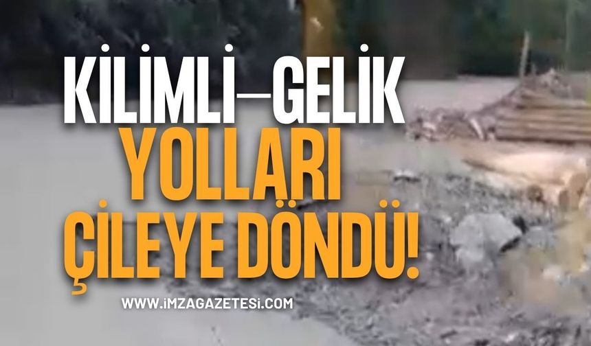 Gelik ve Kilimli’de Yollar Çileye Dönüştü: Sürücüler İki Başkana da Tepkili