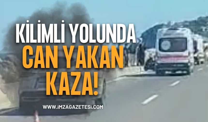 Kilimli Sahil Yolunda Can Yakan Kaza!