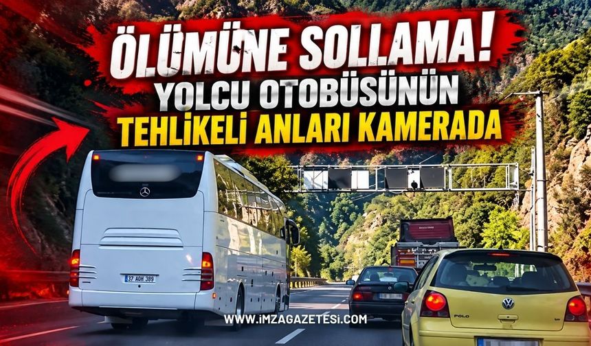 Karabük-Yenice Yolunda Tehlikeli Sollama Kamerada!