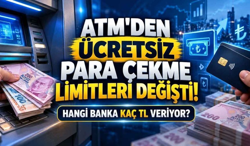ATM’den Ücretsiz Para Çekme Limitleri Değişti! En Yüksek Limit 50 Bin TL’ye Çıktı
