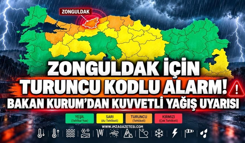 Zonguldak İçin Turuncu Kodlu Alarm! Bakan Kurum’dan Kuvvetli Yağış Uyarısı