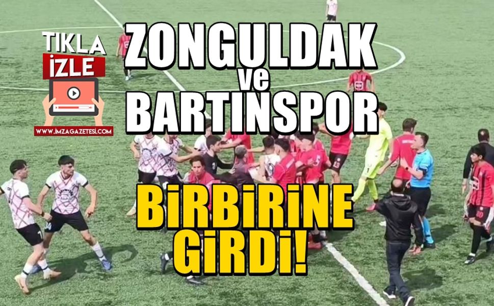 Zonguldak Asmaspor ile Bartınspor futbolcuları Karabük'te birbirine girdi!