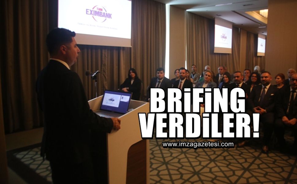 Ankara Eximbank temsilcileri Zonguldak Genel Ticaret Fuarında brifing verdi