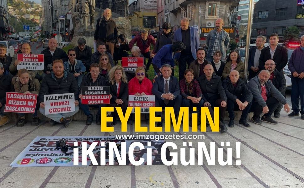 Zonguldak’ta yerel basın çalışanlarından oturma eylemi