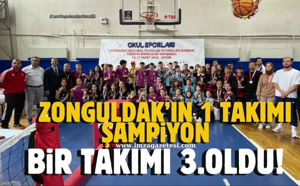 Ereğli'ye 1 şampiyonluk 1 de üçüncülük geldi