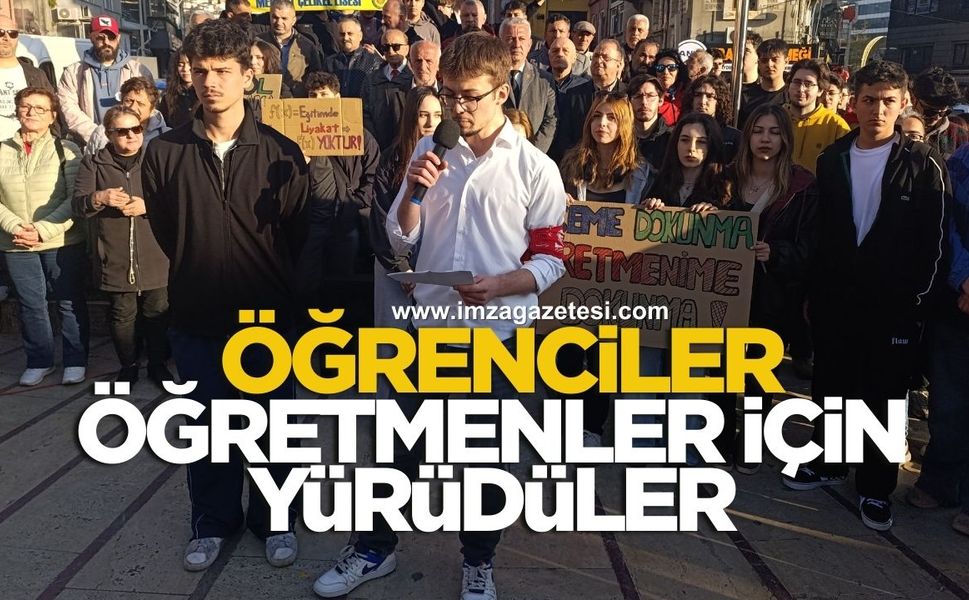 Zonguldak'ta Öğrenciler Görevden Alınan Öğretmenleri İçin Yürüdü