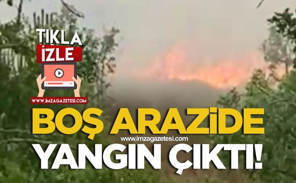 Boş arazide yangın çıktı