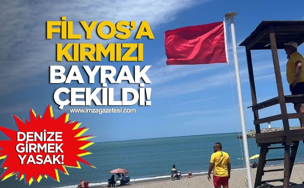 Filyos’ta Kırmızı Bayrak Dalgalanıyor... Tehlikeli Deniz Koşulları Nedeniyle Denize Giriş Yasaklandı!