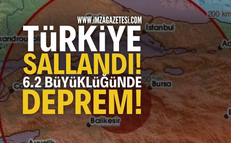 Balıkesir'de 6,1 Büyüklüğünde Deprem