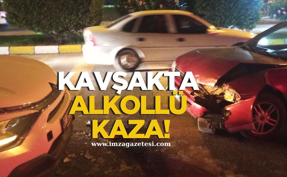 Zonguldak’ta Kavşakta Alkollü Kaza!