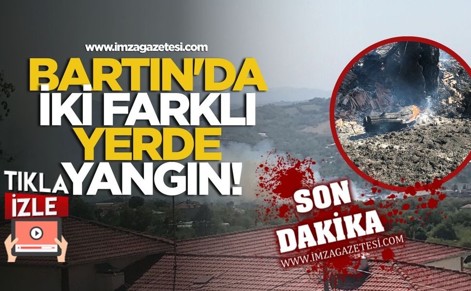 Bartın'da iki farklı yerde yangın!