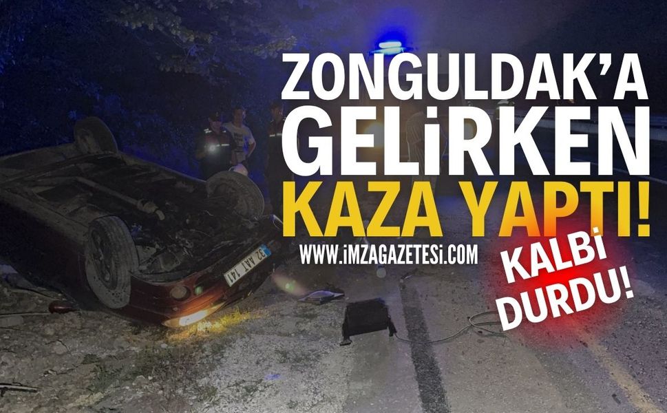 Zonguldak'a Gelirken Kaza Yaptı, Kalbi Durdu: Hayata Döndürüldü!