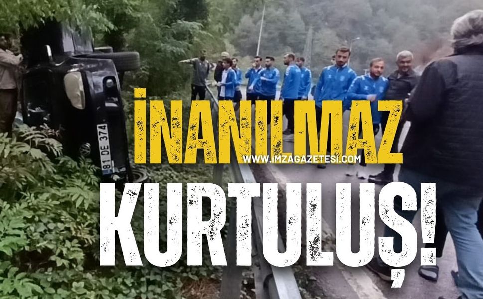 Zonguldak Gökgöl Mağarası önünda Kaza! İnanılmaz Kurtuluş...