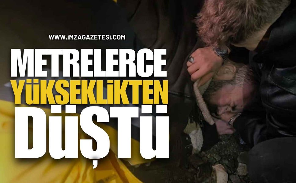 Alaplı'da Korkutan Olay! Metrelerce Yükseklikten Düştü