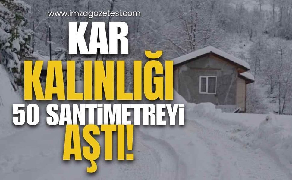 Ereğli’de Kar Kalınlığı 50 Santimetreyi Geçti!