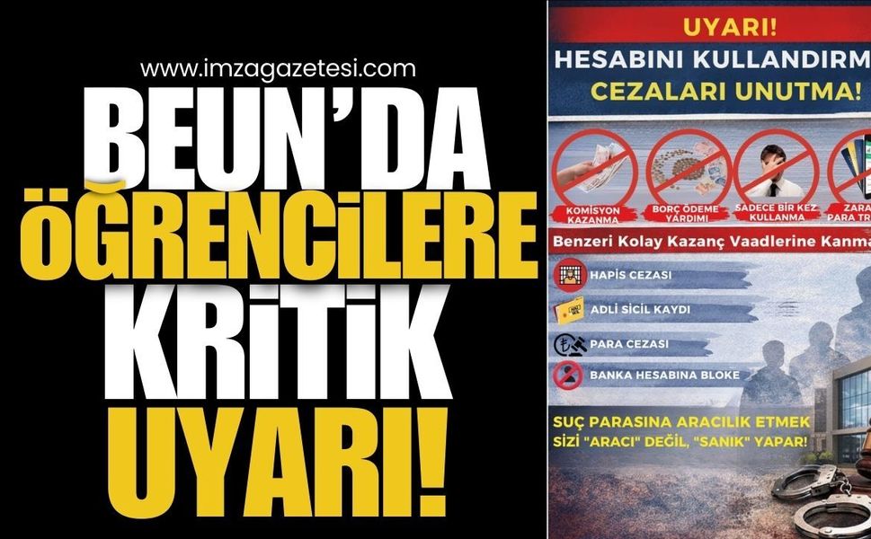 BEUN’dan Öğrencilere Kritik Uyarı! Hesap ve IBAN Paylaşmayın