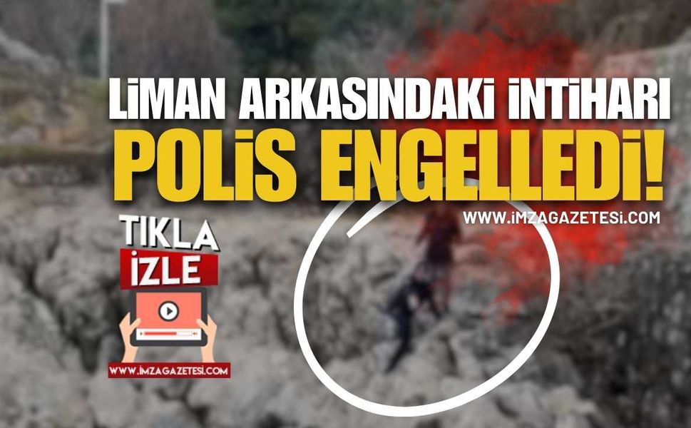 Zonguldak’ta Liman Arkasındaki İnt*har Girişimini Polisler Engelledi!