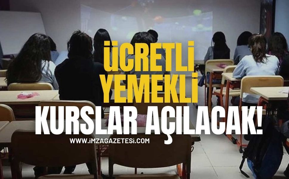 Zonguldak'ta Ücretli, Yemekli Kurslar Açılacak!
