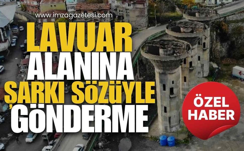 Lavuar alanına şarkı sözüyle gönderme...