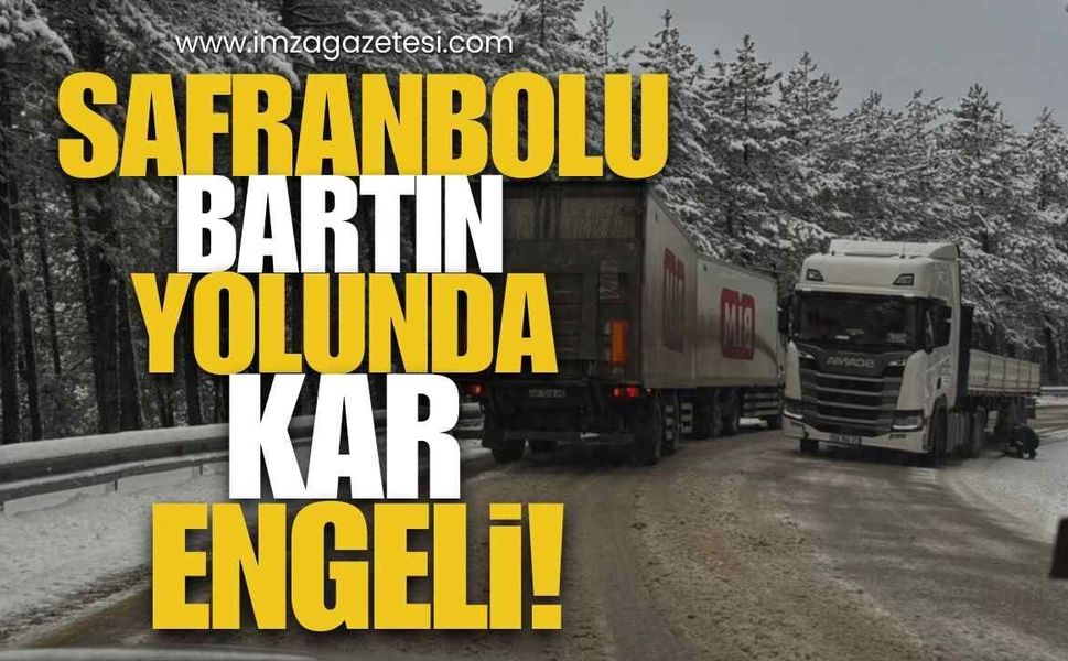 Safranbolu-Bartın Yolunda Kar Engeli!