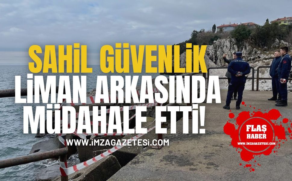 Zonguldak’taki Sahil Güvenlik Liman Arkasında Müdahale Etti!