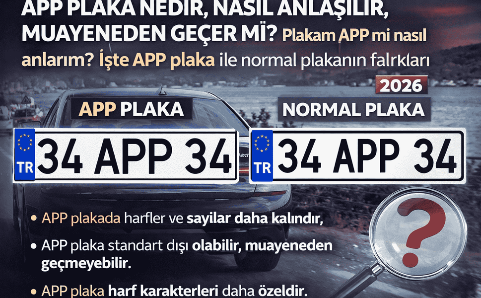 APP Plaka Nedir, Nasıl Anlaşılır? APP Plaka Muayeneden Geçer Mi? 2026