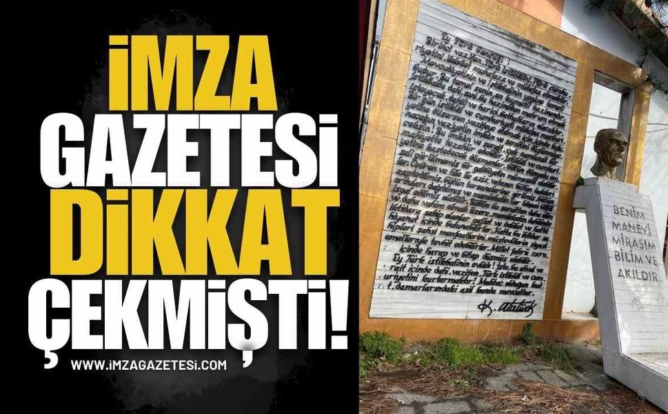 İmza Gazetesi Dikkat Çekmişti! Atatürk Büstü Ve Kaideye Talipler!