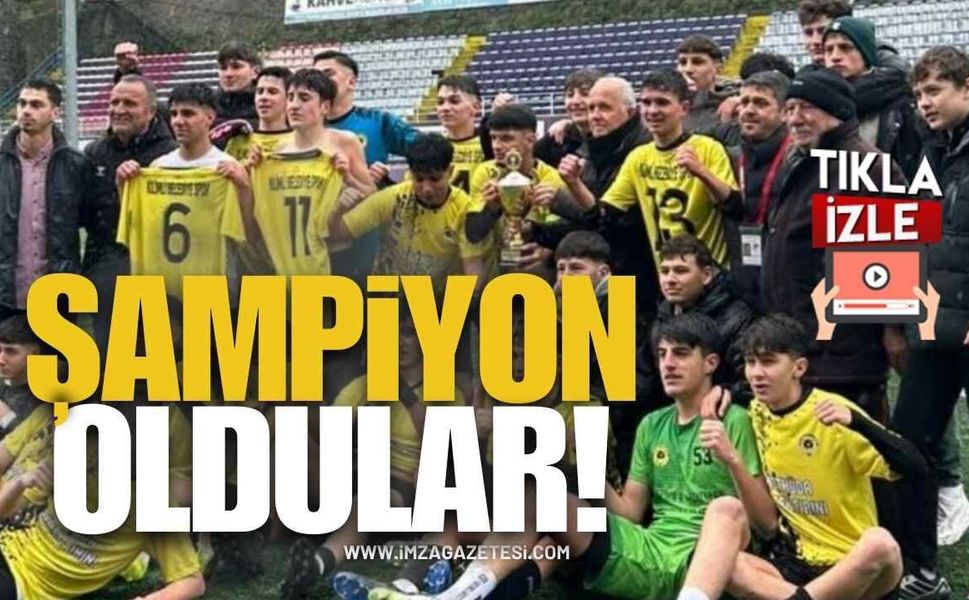 Kilimli Belediyespor, Zonguldak U18 Play-off şampiyonu oldu!