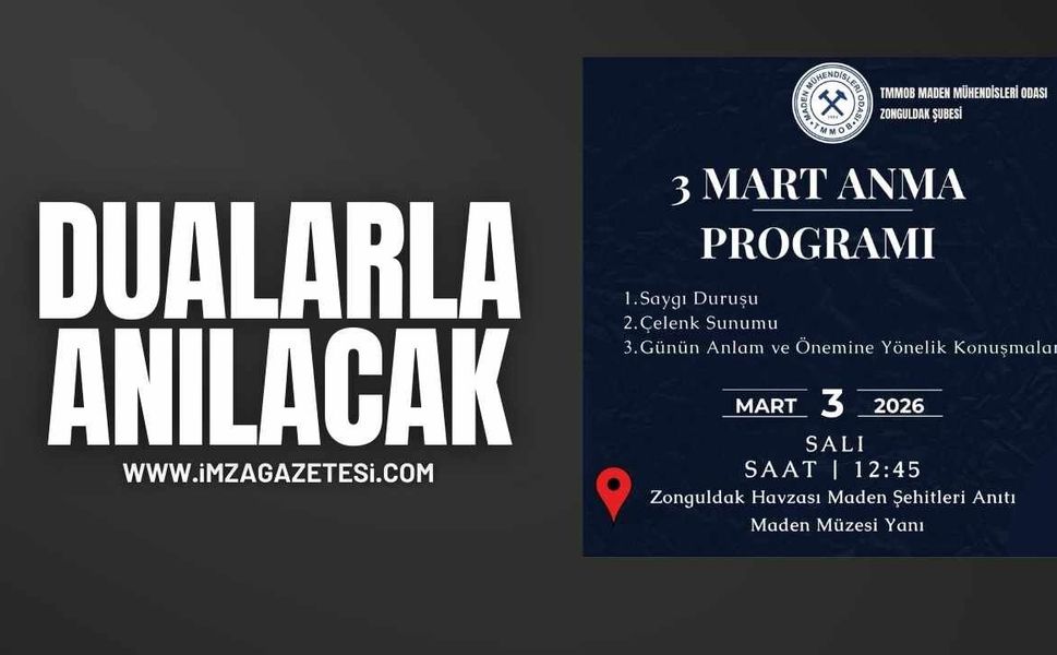 Zonguldak’ta 263 Maden Şehidi İçin Anma Töreni Düzenlenecek