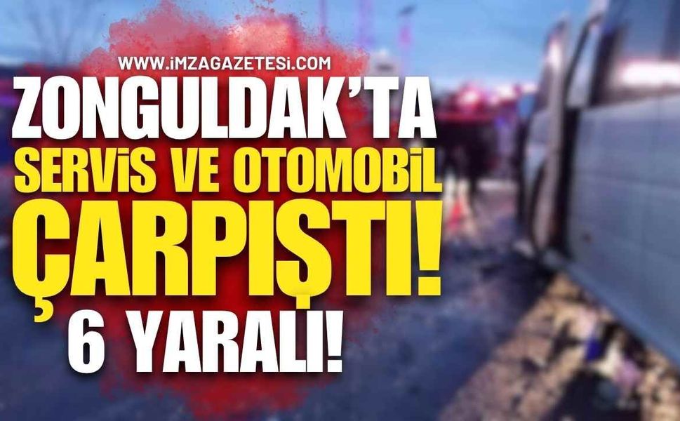 İşçi Servisi ile Otomobil Kafa Kafaya Çarpıştı!