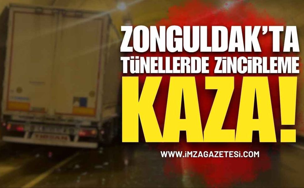 Zonguldak’ta Tünel İçinde Zincirleme Kaza!