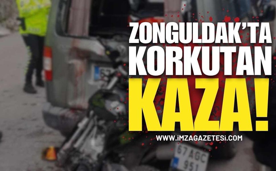 Zonguldak'ta Korkutan Kaza! Park Halindeki Araca Arkadan Çarptı!