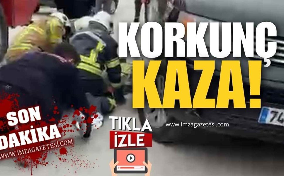 Korkunç Kaza! Arabanın Altında Kaldı!