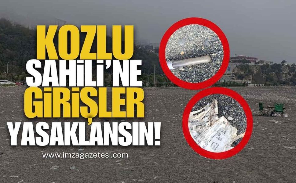 Kozlu Sahili'ne Girişler Yasaklansın! Sahildeki Kanlı Tıbbi Atıklar Ciddi Tehlike Oluşturuyor!