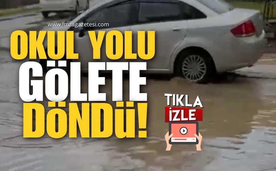 Okul Yolu Gölete Döndü!