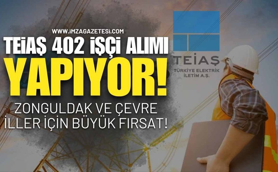 TEİAŞ 402 İşçi Alımı Yapıyor! Zonguldak ve Çevre İller İçin Büyük Fırsat!