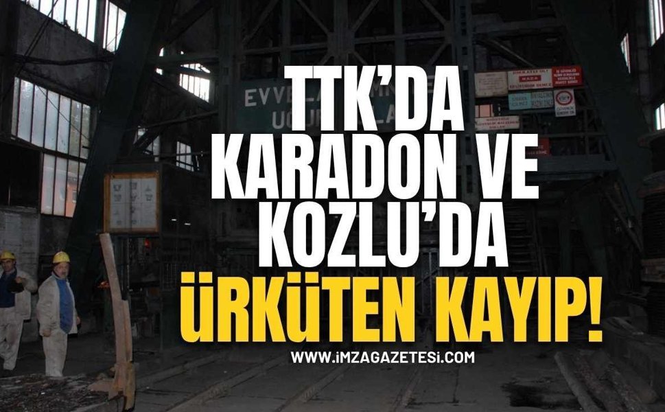 TTK’da Karadon Ve Kozlu’da Ürküten Kömür Kaybı!