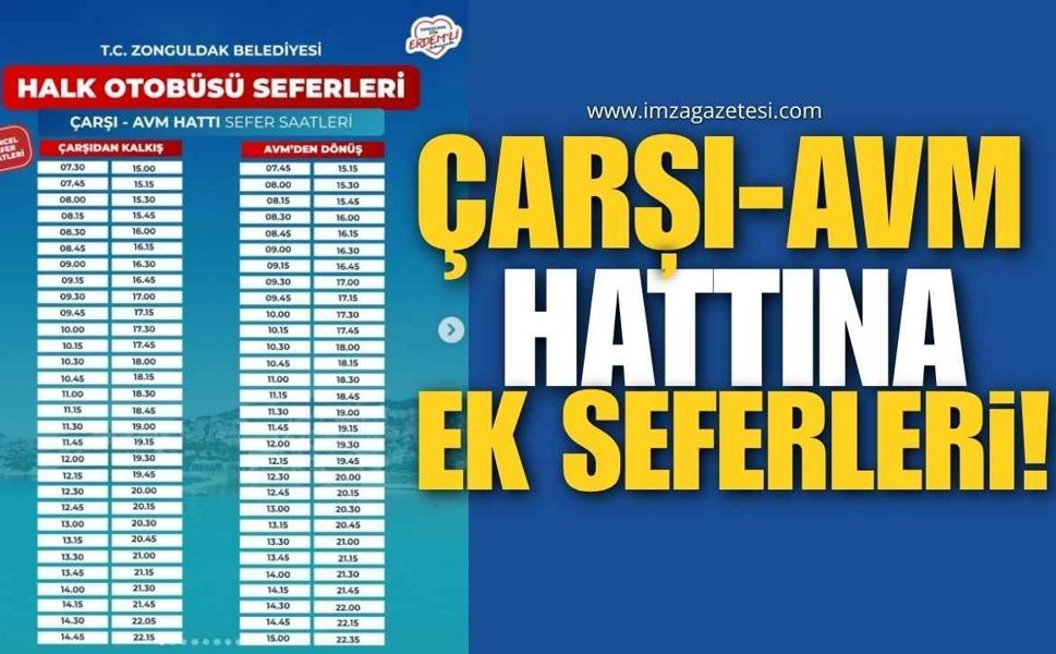 Zonguldak Belediyesi’nden Çarşı-AVM Hattına Ek Seferler!