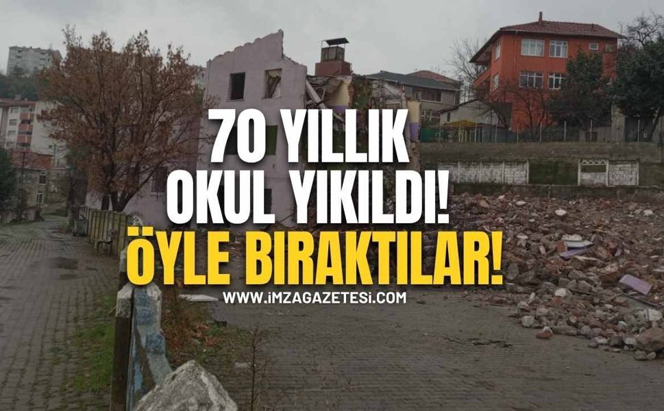 Yılların okulunu yıktılar öyle bıraktılar!