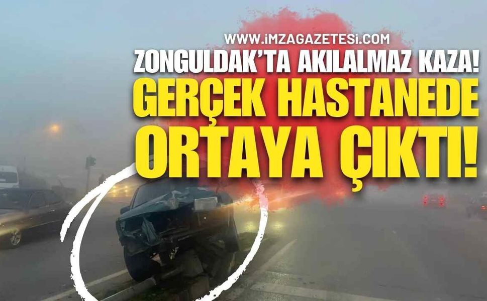 Sabaha Karşı Korkunç Kaza! Kontrolden Çıkan Otomobil Refüje Saplandı