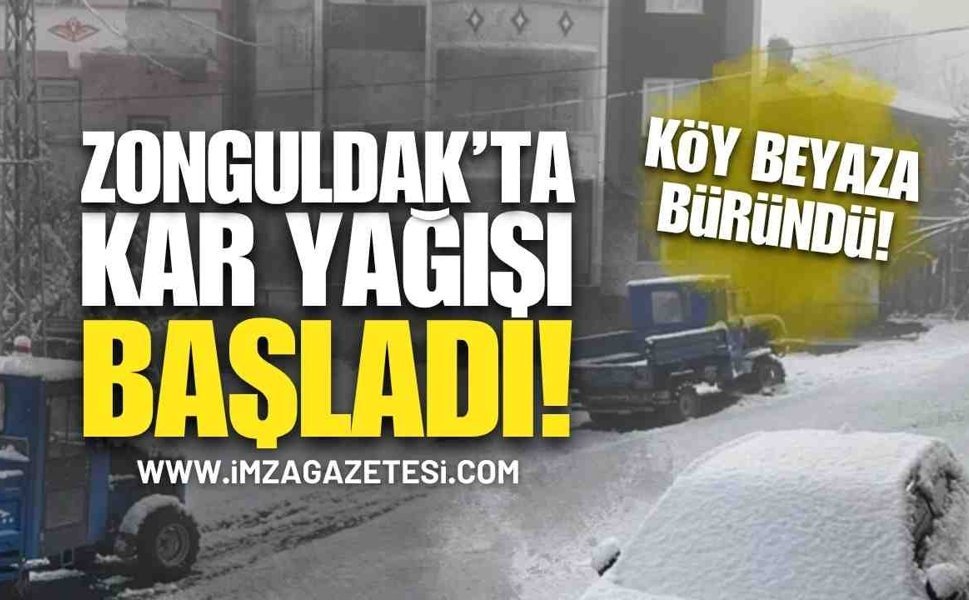 Zonguldak'ın Köyü Beyaza Büründü!