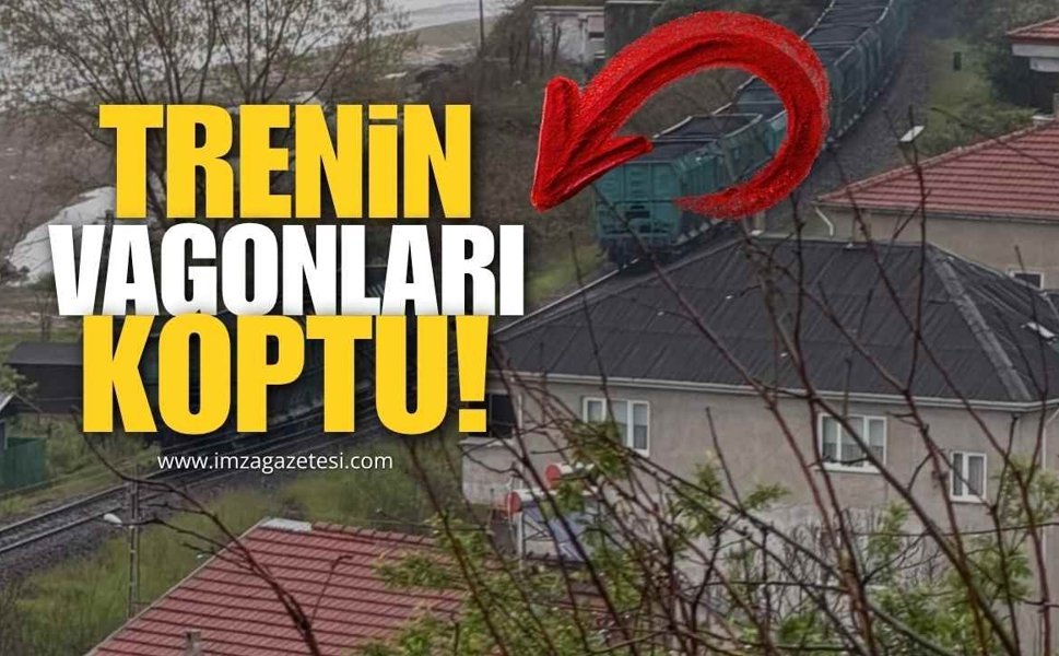 Zonguldak'ta Demiryolunda Hareketli Dakikalar! Yük Treninin Vagonları Koptu!