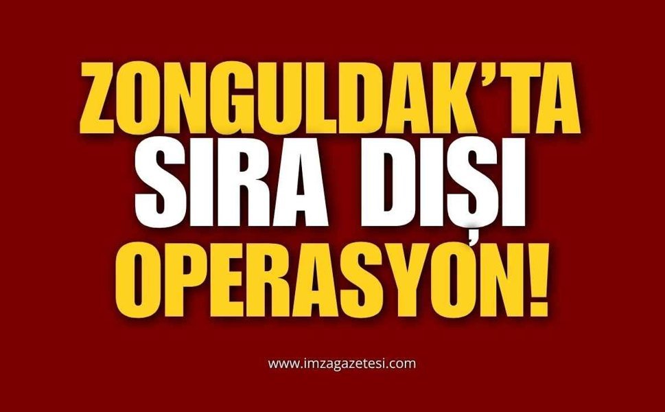 Zonguldak'ta Sıra Dışı Operasyon! Bahçeden Çıktı!